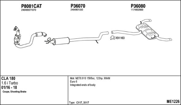 Fenno ME1226 - Ispušni sistem www.molydon.hr