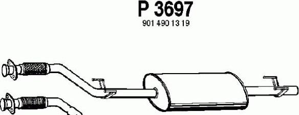 Fenno P3697 - Srednji Ispušni lonac www.molydon.hr
