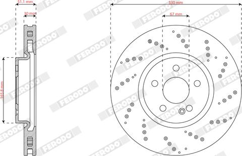 Ferodo DDF3081C - Kočioni disk www.molydon.hr