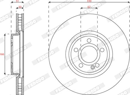 Ferodo DDF3109C-1 - Kočioni disk www.molydon.hr