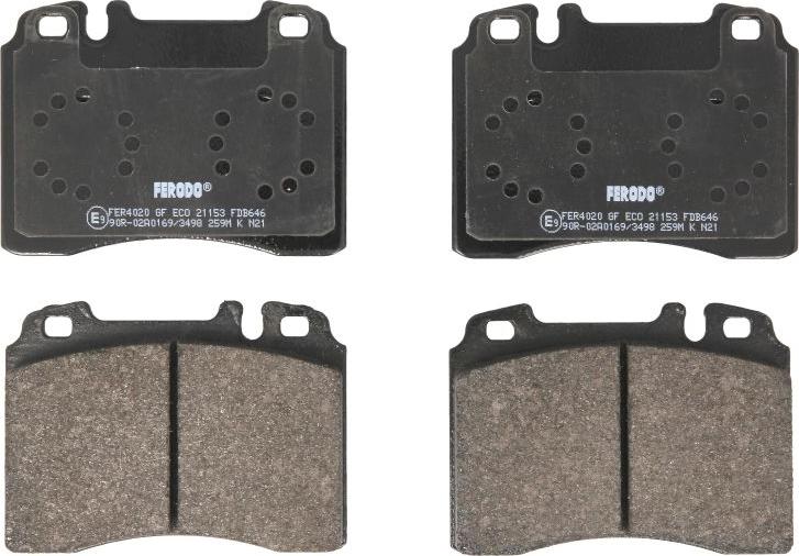 Ferodo FDB646 - Komplet Pločica, disk-kočnica www.molydon.hr