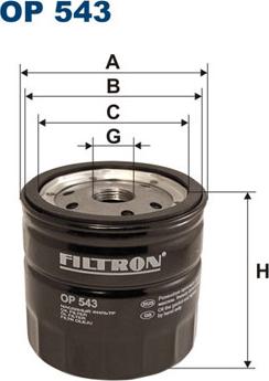 Filtron OP543 - Filter za ulje www.molydon.hr