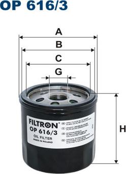 Filtron OP616/3 - Filter za ulje www.molydon.hr
