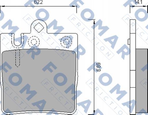 FOMAR Friction FO 680281 - Komplet Pločica, disk-kočnica www.molydon.hr