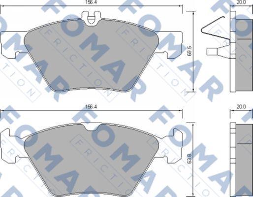 FOMAR Friction FO 639081 - Komplet Pločica, disk-kočnica www.molydon.hr