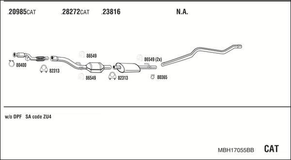 Fonos MBH17055BB - Ispušni sistem www.molydon.hr