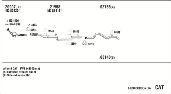 Fonos MBK008667BA - Ispušni sistem www.molydon.hr