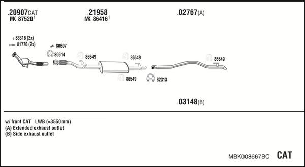 Fonos MBK008667BC - Ispušni sistem www.molydon.hr