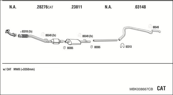 Fonos MBK008667CB - Ispušni sistem www.molydon.hr