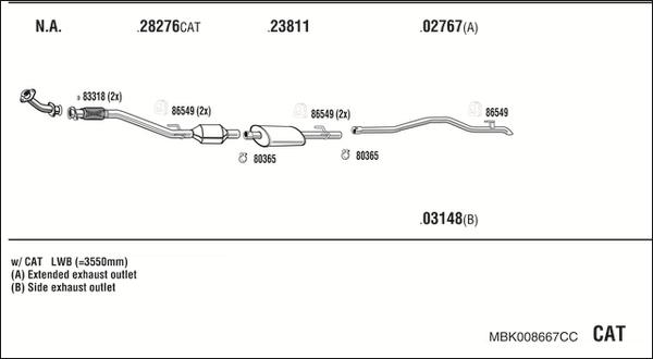 Fonos MBK008667CC - Ispušni sistem www.molydon.hr