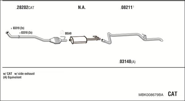 Fonos MBK008679BA - Ispušni sistem www.molydon.hr