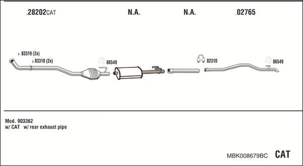 Fonos MBK008679BC - Ispušni sistem www.molydon.hr