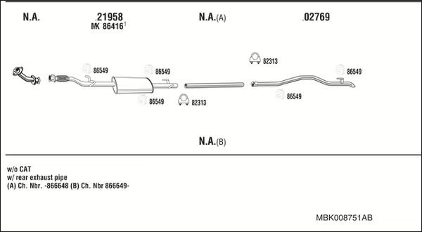 Fonos MBK008751AB - Ispušni sistem www.molydon.hr