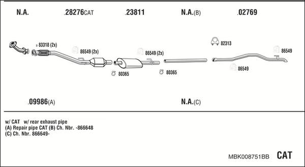 Fonos MBK008751BB - Ispušni sistem www.molydon.hr