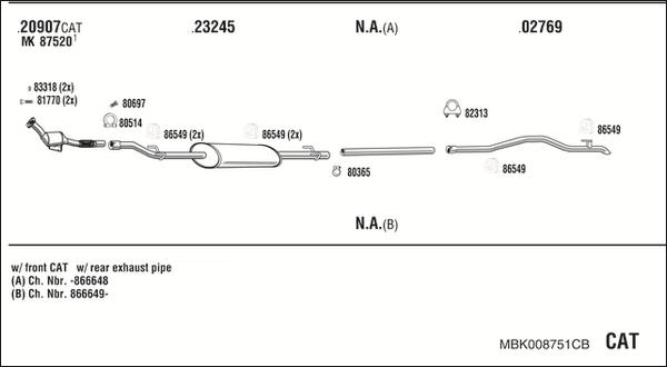 Fonos MBK008751CB - Ispušni sistem www.molydon.hr