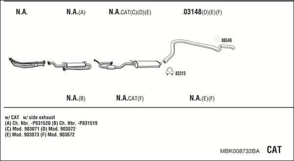 Fonos MBK008732BA - Ispušni sistem www.molydon.hr