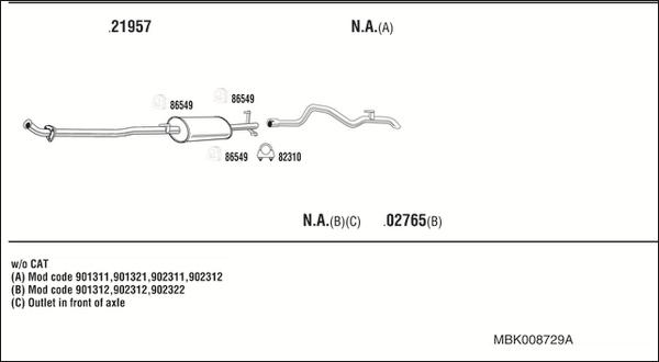 Fonos MBK008729A - Ispušni sistem www.molydon.hr