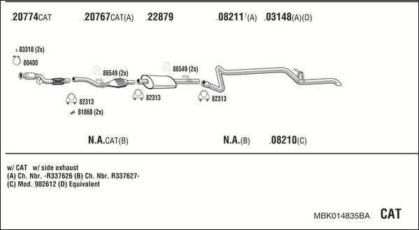Fonos MBK014835BA - Ispušni sistem www.molydon.hr