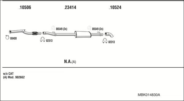 Fonos MBK014830A - Ispušni sistem www.molydon.hr
