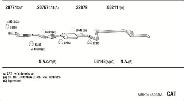 Fonos MBK014823BA - Ispušni sistem www.molydon.hr