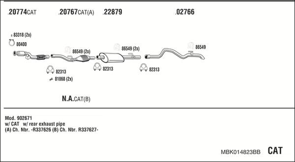 Fonos MBK014823BB - Ispušni sistem www.molydon.hr