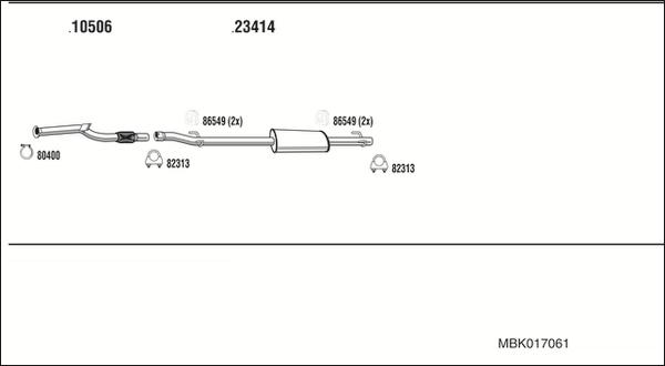 Fonos MBK017061 - Ispušni sistem www.molydon.hr