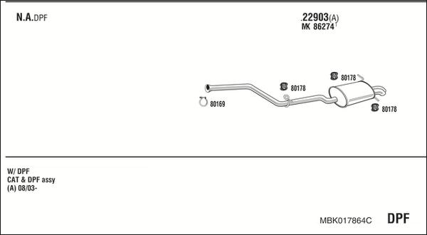 Fonos MBK017864C - Ispušni sistem www.molydon.hr