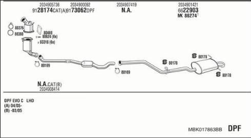 Fonos MBK017863BB - Ispušni sistem www.molydon.hr