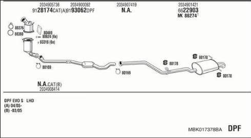 Fonos MBK017378BA - Ispušni sistem www.molydon.hr