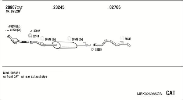 Fonos MBK026985CB - Ispušni sistem www.molydon.hr
