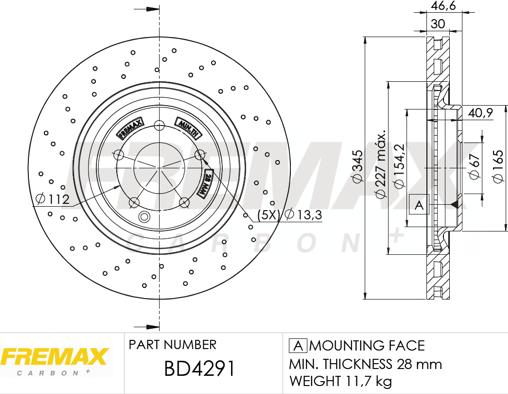 FREMAX BD-4291 - Kočioni disk www.molydon.hr