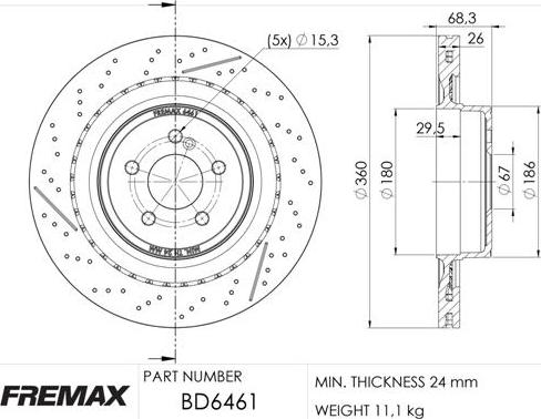 FREMAX BD-6461 - Kočioni disk www.molydon.hr