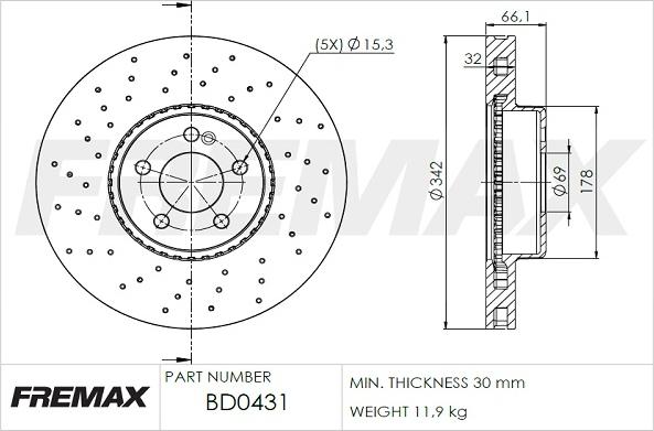 FREMAX BD-0431 - Kočioni disk www.molydon.hr