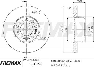 FREMAX BD-0193 - Kočioni disk www.molydon.hr