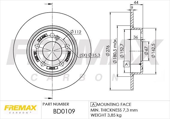 FREMAX BD-0109 - Kočioni disk www.molydon.hr