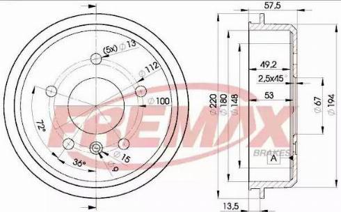 FREMAX BD-0114 - Bubanj kočnica www.molydon.hr