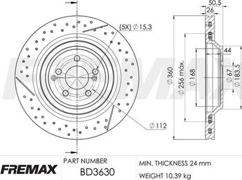 FREMAX BD-3630 - Kočioni disk www.molydon.hr