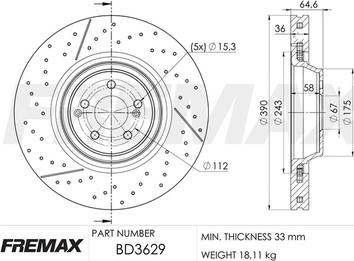 FREMAX BD-3629 - Kočioni disk www.molydon.hr