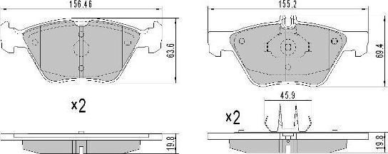 FREMAX FBP-1047 - Komplet Pločica, disk-kočnica www.molydon.hr