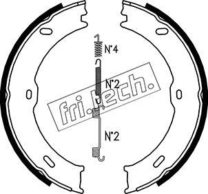 Fri.Tech. 1052.133K - Komplet kočionih obloga, rucna kočnica www.molydon.hr