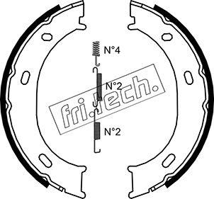 Fri.Tech. 1052.126K - Komplet kočionih obloga, rucna kočnica www.molydon.hr