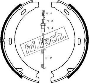 Fri.Tech. 1052.121K - Komplet kočionih obloga, rucna kočnica www.molydon.hr