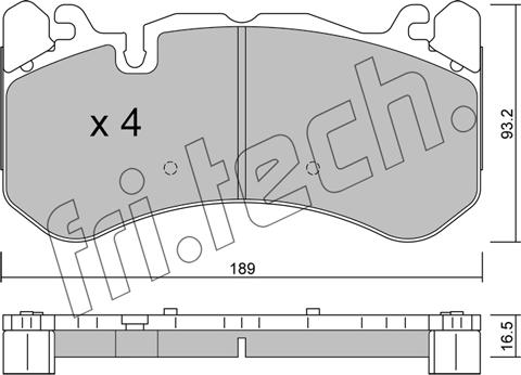 Fri.Tech. 1198.1 - Komplet Pločica, disk-kočnica www.molydon.hr