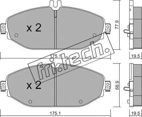 Fri.Tech. 1132.0 - Komplet Pločica, disk-kočnica www.molydon.hr