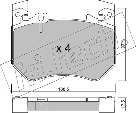 Fri.Tech. 1311.0 - Komplet Pločica, disk-kočnica www.molydon.hr
