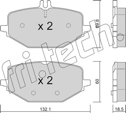 Fri.Tech. 1274.0 - Komplet Pločica, disk-kočnica www.molydon.hr