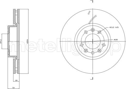 Fri.Tech. BD1857 - Kočioni disk www.molydon.hr