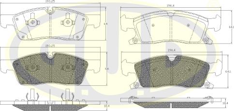 G.U.D. GBP143010 - Komplet Pločica, disk-kočnica www.molydon.hr