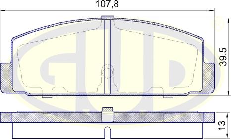 G.U.D. GBP880155 - Komplet Pločica, disk-kočnica www.molydon.hr