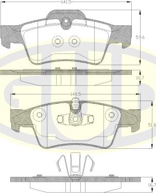 G.U.D. GBP299110 - Komplet Pločica, disk-kočnica www.molydon.hr